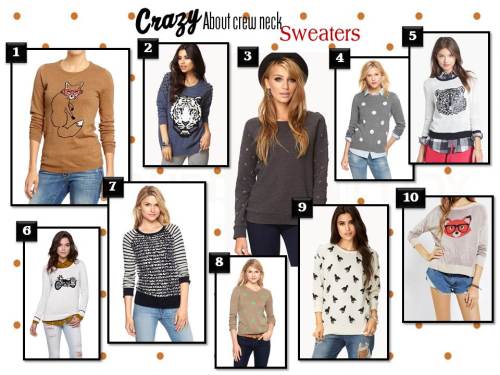 I am so excited to go buy some of these Crew Neck Sweaters!